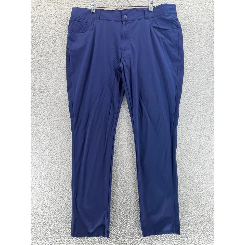 Peter Millar Crown Crafted Surge Performance Pants Men 40x32 Navy Blue Golf READ